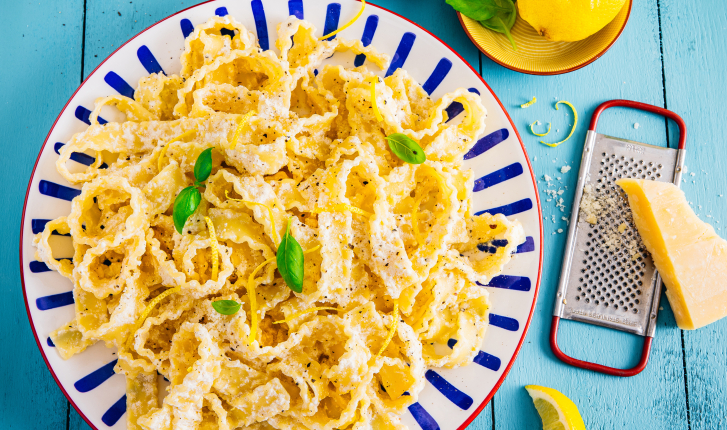 Pâtes au citron, parmesan et ricotta