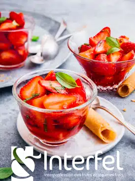 Salade de fraises au basilic et au citron
